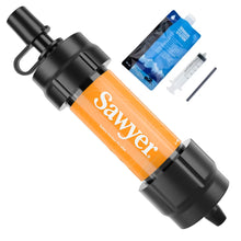 Load image into Gallery viewer, SP103FC - Orange Sawyer Mini Water Filtration System - Cardboard Packaging