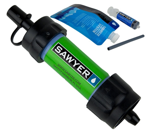 SP101FC - Green Sawyer Mini Water Filtration System - Cardboard Packaging