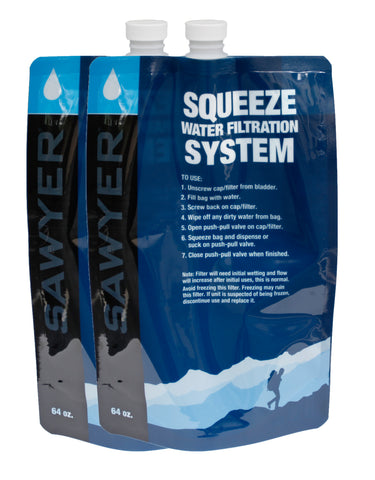 SP114 - Includes Two - 64 oz Sawyer Squeeze Pouches