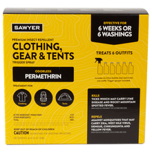 Load image into Gallery viewer, SP645 - Sawyer PremiumClothing, Gear &amp; Tents - Treatment Pack - Six 4.5oz Bottles Trigger Spray
